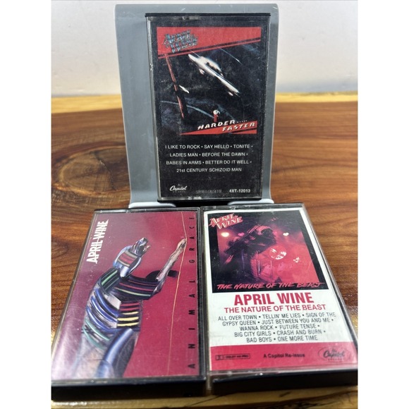 Other - Cassette April Wine 3Hair Metal Album Lot Cassette Classic Rock Stand Back Power